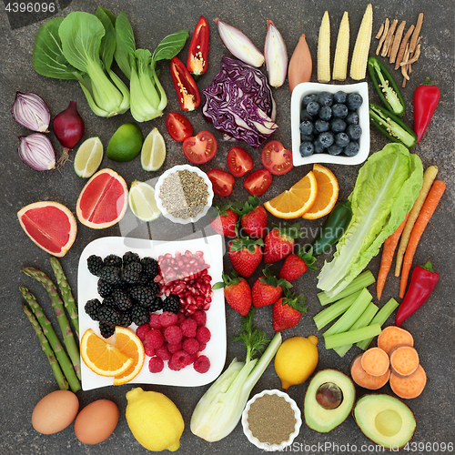 Image of Healthy Diet Food with Herbal Medicine