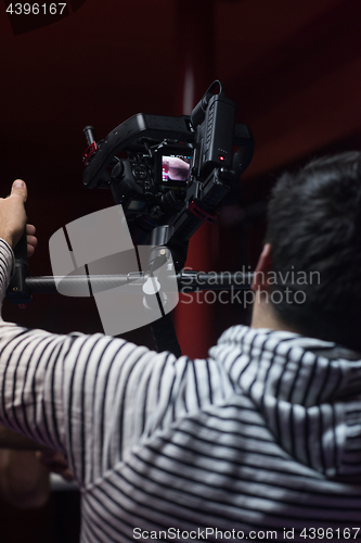 Image of videographer at work
