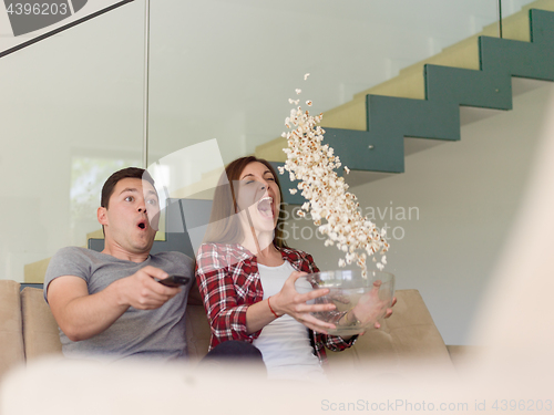 Image of young handsome couple enjoying free time