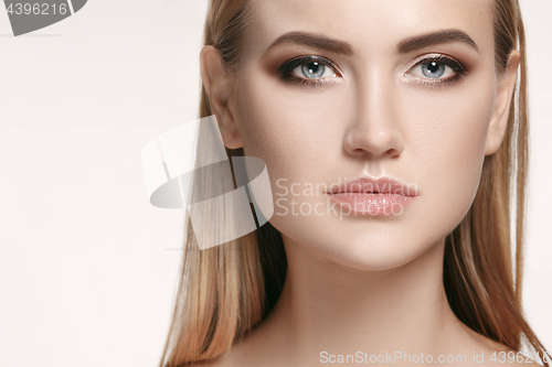 Image of Beautiful Girl face. Perfect skin