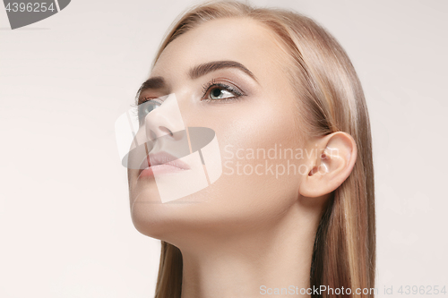 Image of Beautiful Girl face. Perfect skin