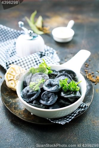 Image of black dumplings