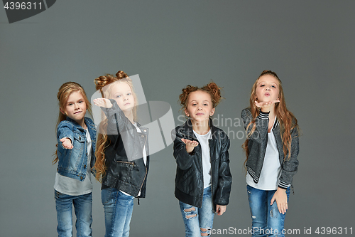 Image of Young girl posing at studio