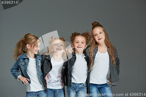 Image of Young girl posing at studio