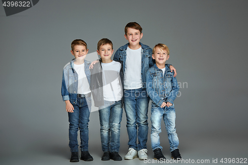 Image of Young boys posing at studio