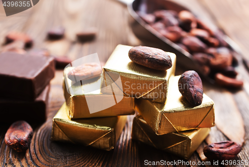 Image of chocolate and cocoa beans