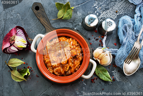 Image of minced meat with rice