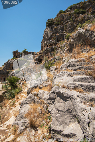 Image of Ancient lycian Myra rock tomb