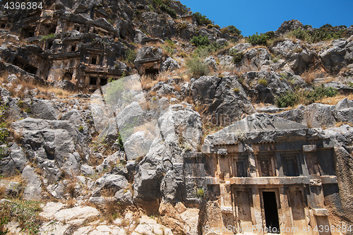 Image of Ancient lycian Myra rock tomb