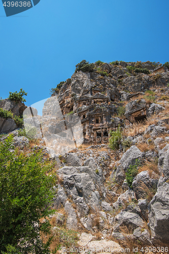 Image of Ancient lycian Myra rock tomb