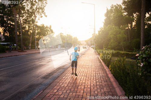 Image of Kid boy walking