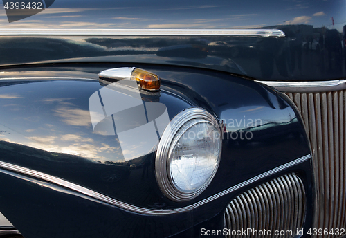 Image of Vintage Dark Blue Car Details