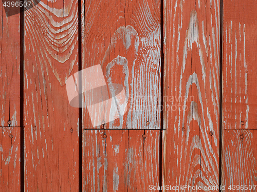 Image of Fragment of wooden fence with shelled paint