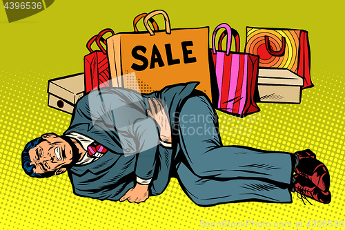 Image of man is bad after the sale