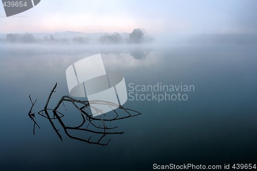 Image of Misty morning by the lake