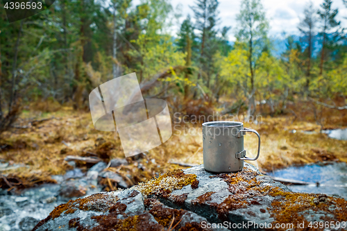 Image of Travel titanium cup Beautiful Nature Norway.