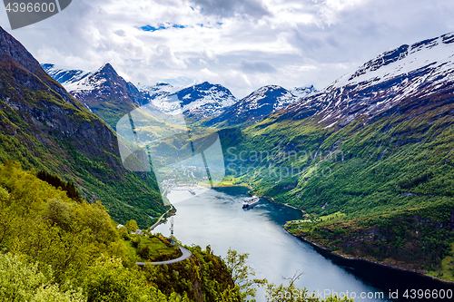 Image of Geiranger fjord, Norway.