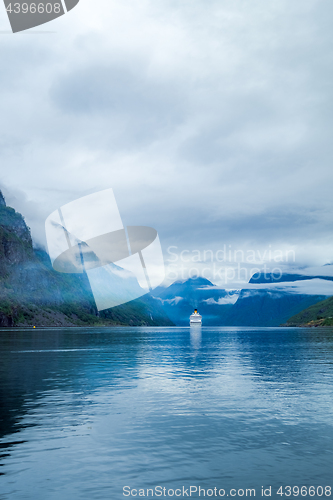 Image of Cruise Liners On Hardanger fjorden