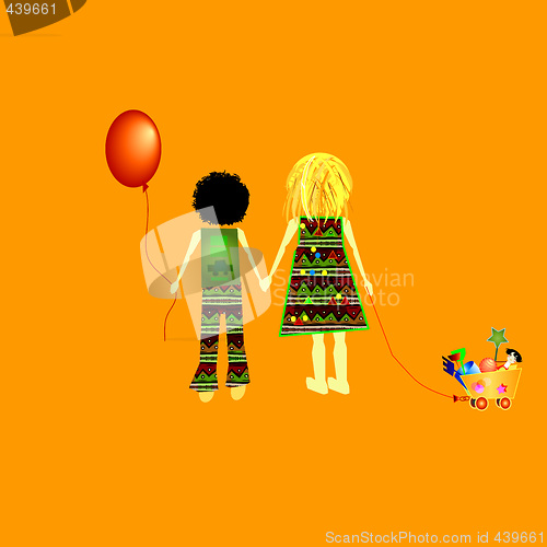 Image of kids hand-in-hand