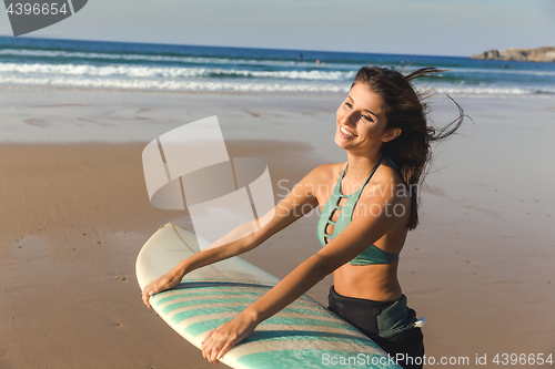 Image of Me, the beach and my surfboard