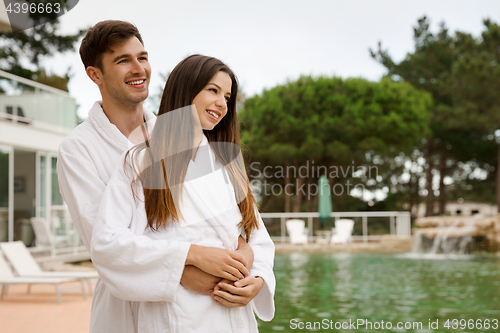 Image of Young couple enjoying vacations