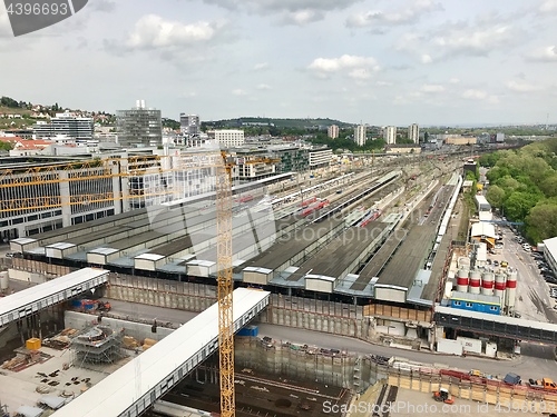 Image of Construction site at Stuttgart main station for the Stuttgart21 railway project