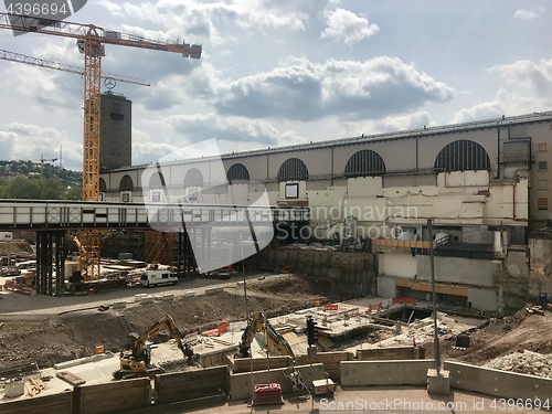 Image of Construction site at Stuttgart main station for the Stuttgart21 railway project