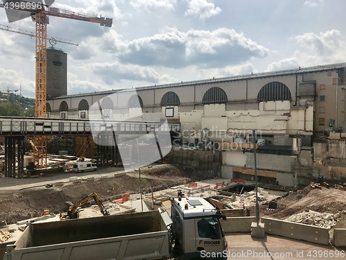 Image of Construction site at Stuttgart main station for the Stuttgart21 railway project