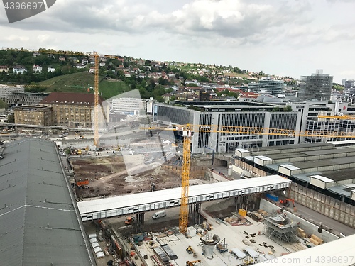 Image of Construction site at Stuttgart main station for the Stuttgart21 railway project