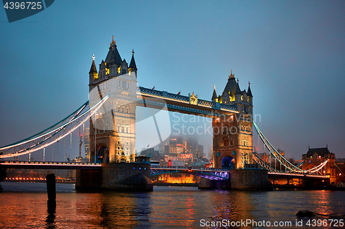 Image of Night view of Tower Bridge