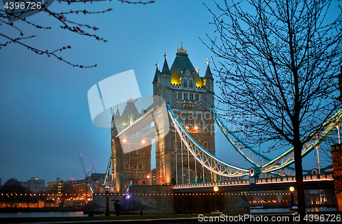 Image of Night view of Tower Bridge