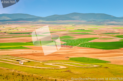 Image of View to the fields and roads