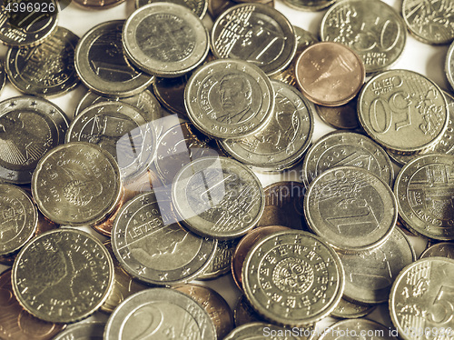 Image of Vintage Euro coins