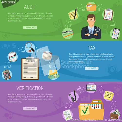 Image of Auditing, Tax and Business Accounting Banners