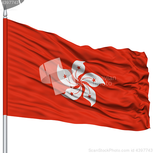 Image of Hong Kong City Flag on Flagpole