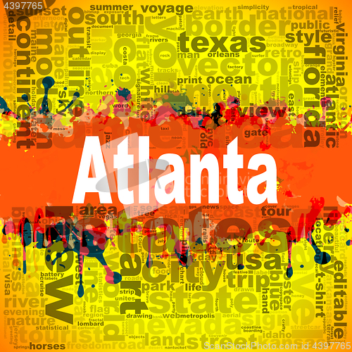 Image of Atlanta word cloud design