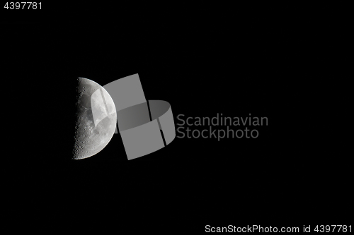 Image of Moon Waxing Landscape with Copy Space