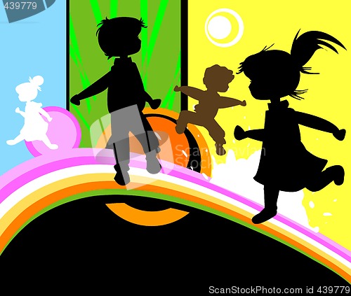 Image of kids silhouettes