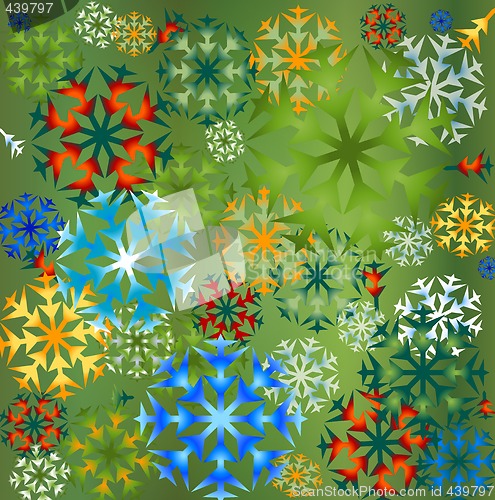 Image of colorful snowflake 