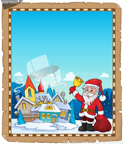 Image of Santa Claus near village parchment 1