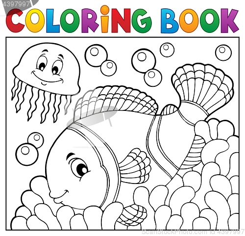 Image of Coloring book clownfish topic 2