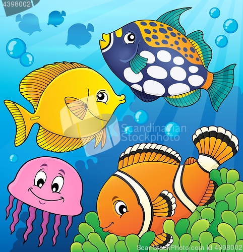 Image of Coral reef fish theme image 9