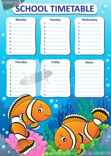 Image of Weekly school timetable design 5