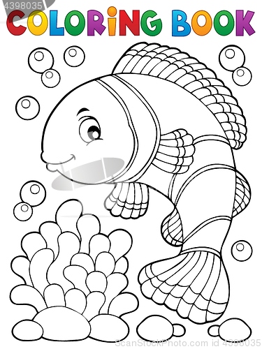 Image of Coloring book clownfish topic 1
