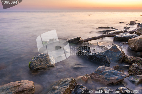 Image of Scenic seascape at sunset, Anapa, Russia