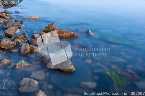 Image of Stony coast of the Black Sea, Anapa, Russia