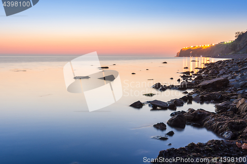 Image of Quiet scenic landscape after sunset in the High Coast area of the resort town of Anapa, Russia