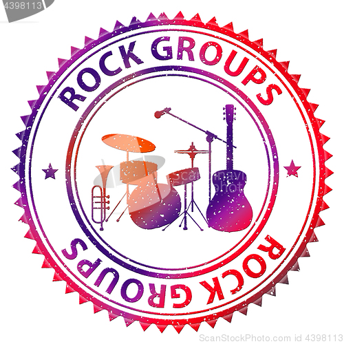 Image of Rock Groups Indicates Sound Track And Audio