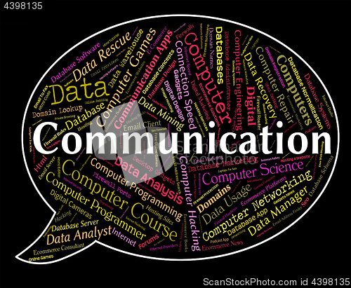 Image of Communication Word Indicates Debate Communicating And Chatting