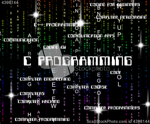 Image of C Programming Shows Software Design And Application